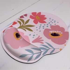 Floral mouse pad with memory foam wrist rest